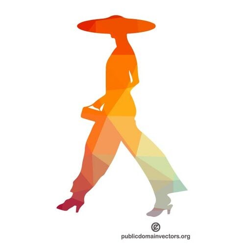 Fashionable lady silhouette