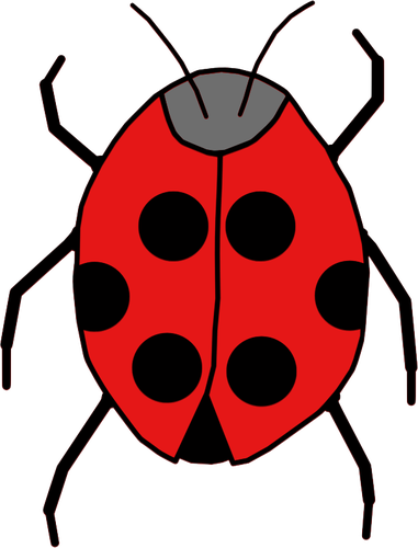 Linie de arta vector ilustrare a simplu ladybag