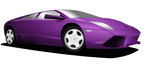 Purple Lamborghini vector image