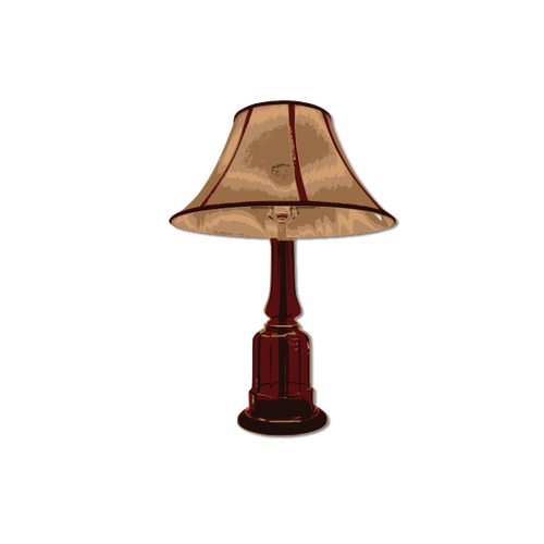 Brun bordlampe