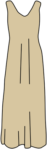 Hnědé šaty vektorový obrázek