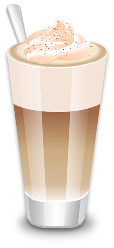 Vector clip art of cup of caffee Latte