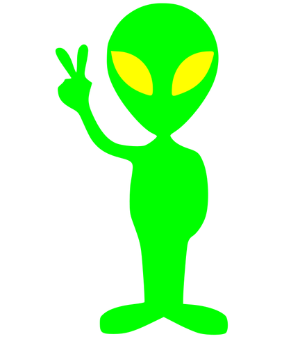 Vector extraterrestre verde de la imagen