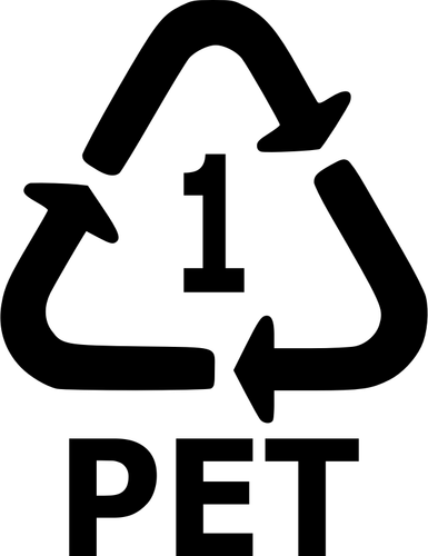 Recycelbarem Polyethylen-Terephthalat-Zeichen-Vektor-Bild