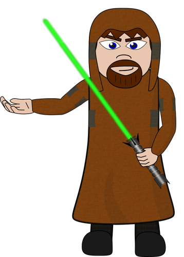 Man with laser sword