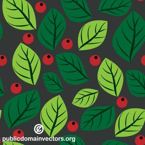 Seamless pattern with leaves