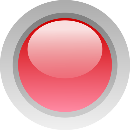 उंगली आकार लाल बटन वेक्टर छवि