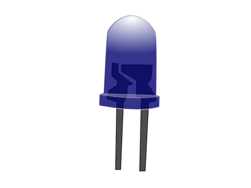 Niebieska lampka LED (wyłączone)