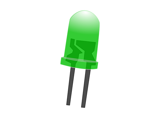 Zelená LED lampa