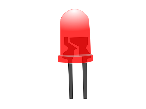 Červená LED lampa