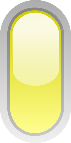 Oppreist pillen formet gul knapp vektorgrafikk utklipp