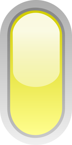 Upright pill shaped yellow button vector clip art