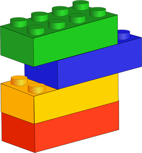 Imagine vectorială patru blocuri colorate