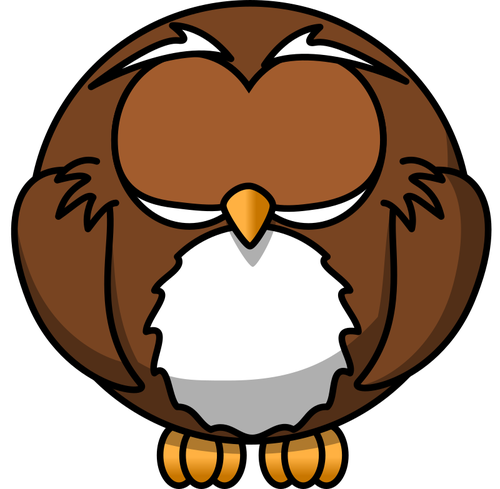 Cartoon owl sover