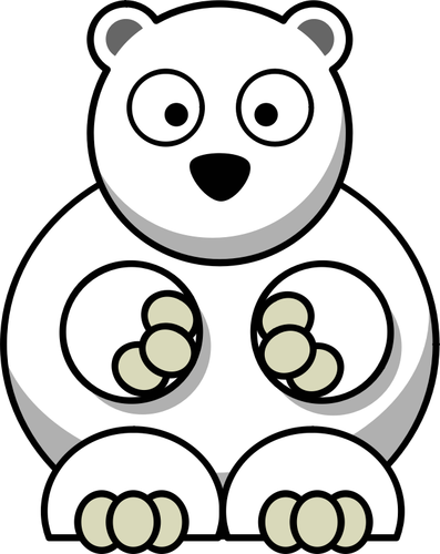 Confused polar bear vector clip art