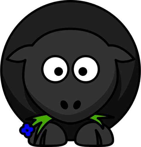 Cartoon vector illustration of cute sheep