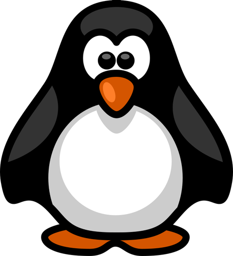 Clip art wektor zabawka ładny tux