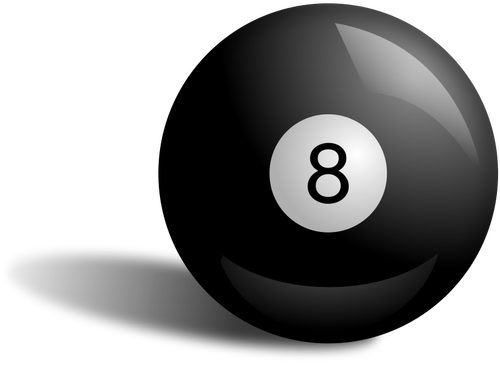 Vector illustration of pool ball 8