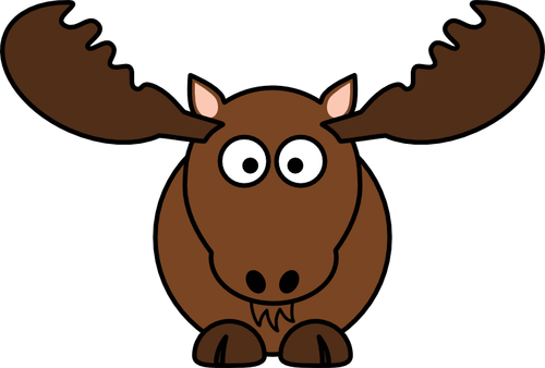 Kreslený moose vektorový obrázek