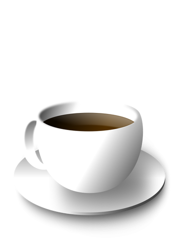 कॉफी या चाय कप में वेक्टर चित्रण