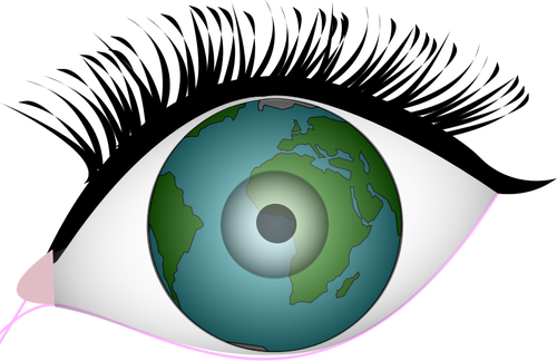 Øynene til jorden vektorgrafikk utklipp