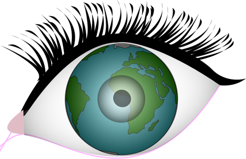 Os olhos da terra vector clipart