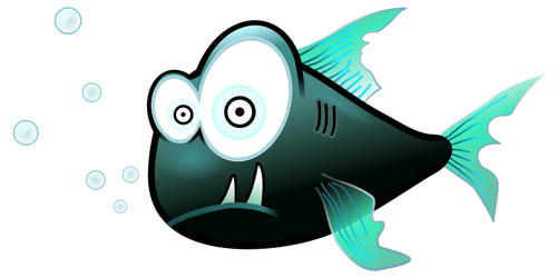 Piranha fish vector