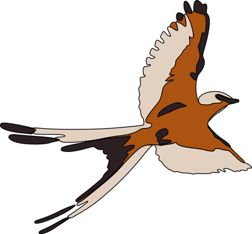 Arte de clip color del pájaro de vuelo