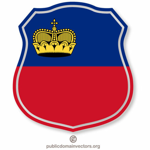Flagget til Liechtenstein crest