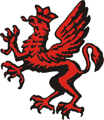 Polish 16th Infantry Division dragon vector clip art
