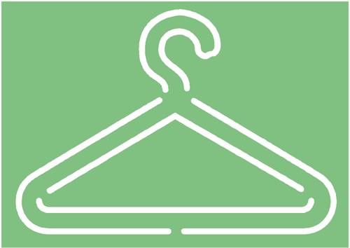 Coat hanger sign vector image