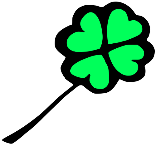 Clover with four leafs vector