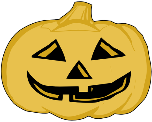 Yellow pumpkin lantern vector illustration