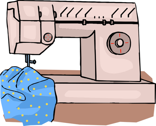 Sewing machine vector drawing