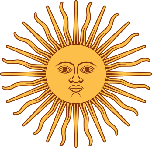 Sun of May vector clip art