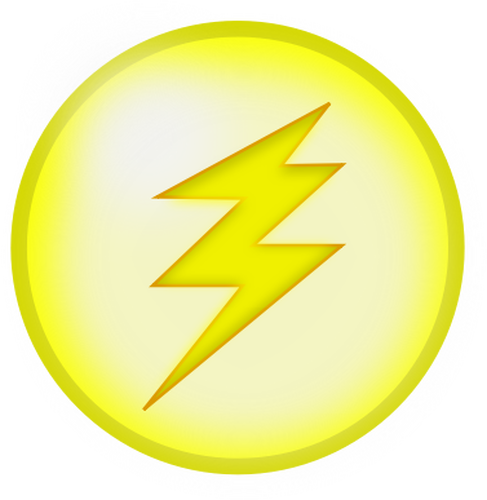 Vektorritning av gula ljus ikonen