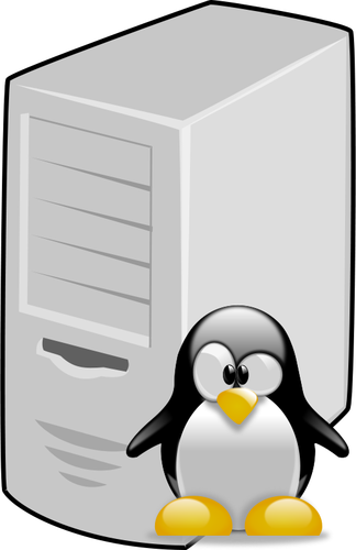 Linux server vektör görüntü