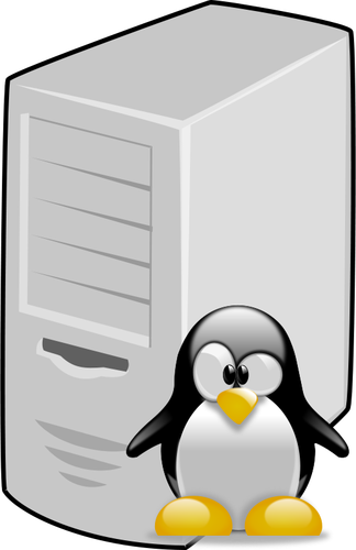 Linux server vector image