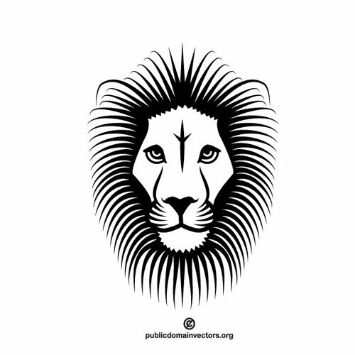 Lion stencil vector art | Public domain vectors