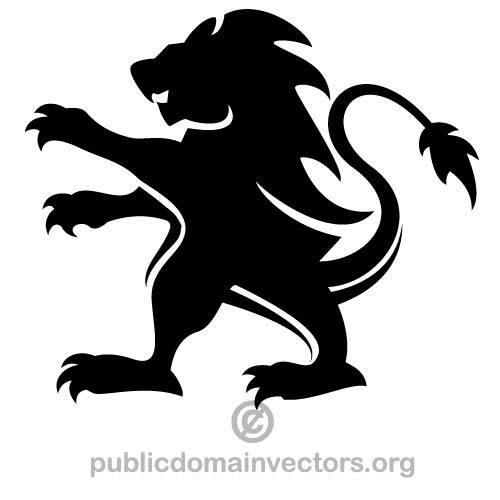 Heraldic lion vector graphics