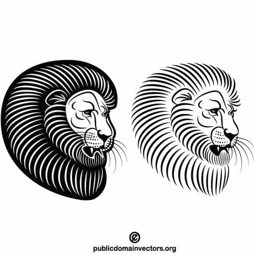 Clipart de silhouette de lion