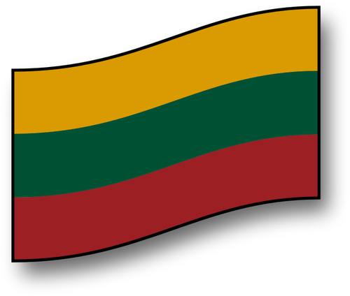 Vector bandera lituana