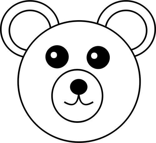 Teddy bear vector line art image