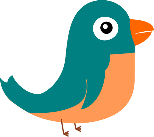 Twitter kuş çizim vektör
