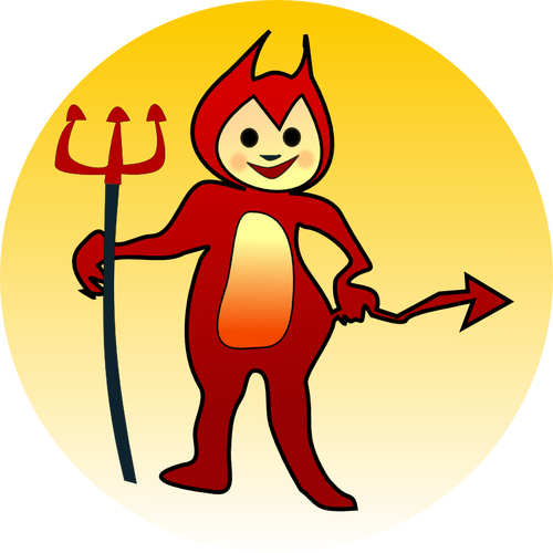 Little devil icon vector clip art