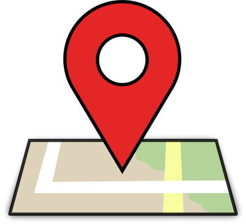 Imagem de vetor de ícone de localização mapa