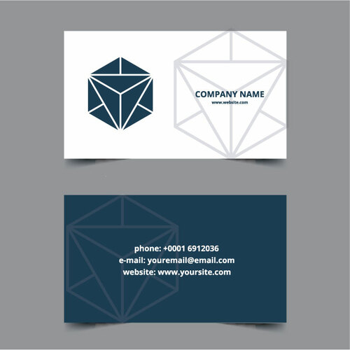 Cube logotype business card
