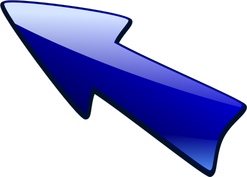 Blue arrow pointing up left vector image