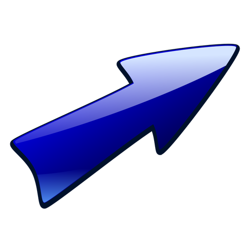 Imagen de la flecha larga azul