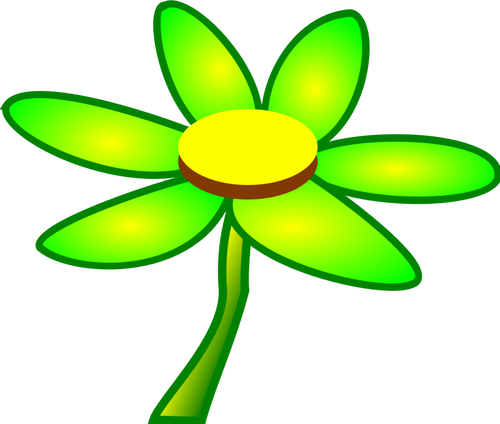 Vektor ClipArt-bilder av färsk grön blomma